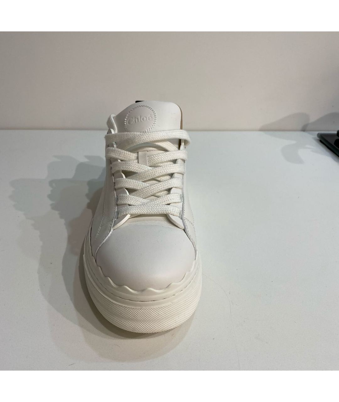 CHLOE Белые кожаные кроссовки, фото 2