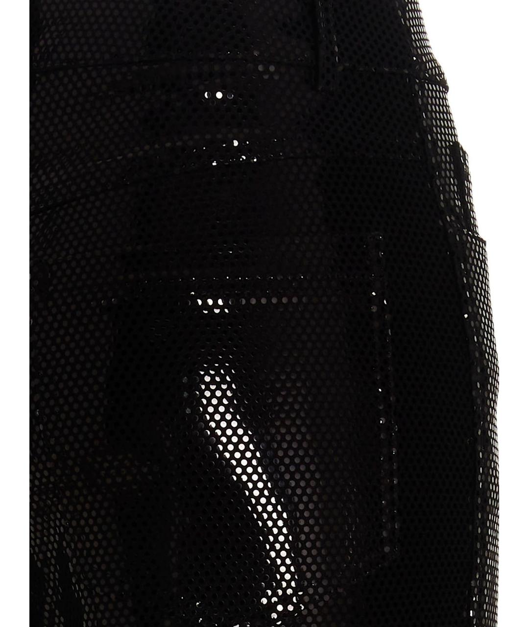 ROTATE Черные вискозные прямые брюки, фото 4