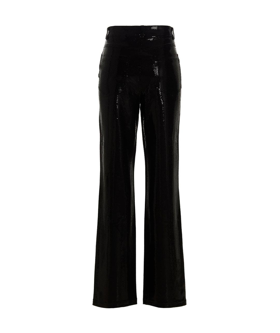 ROTATE Черные вискозные прямые брюки, фото 2