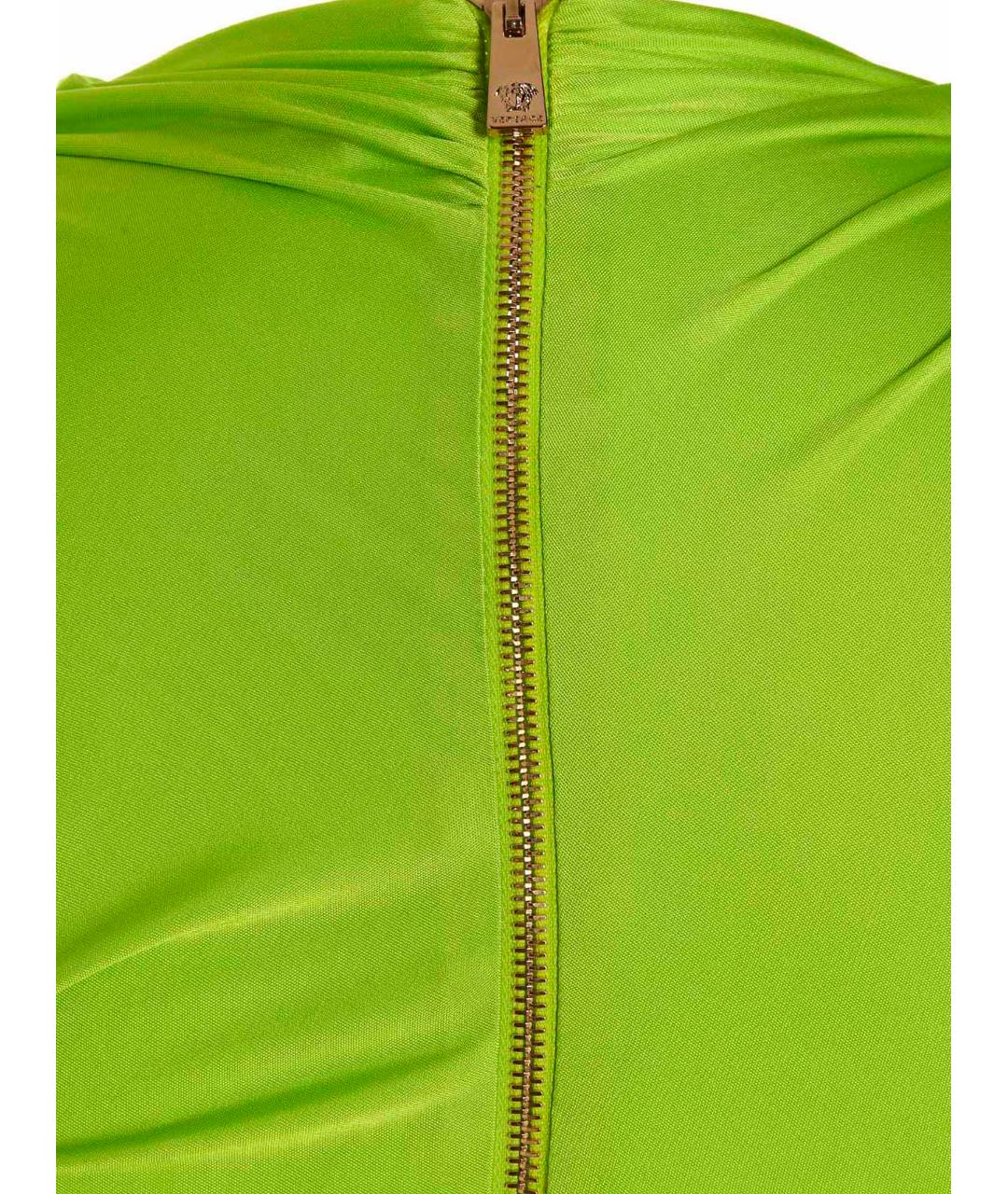 VERSACE Зеленые вискозное коктейльное платье, фото 4