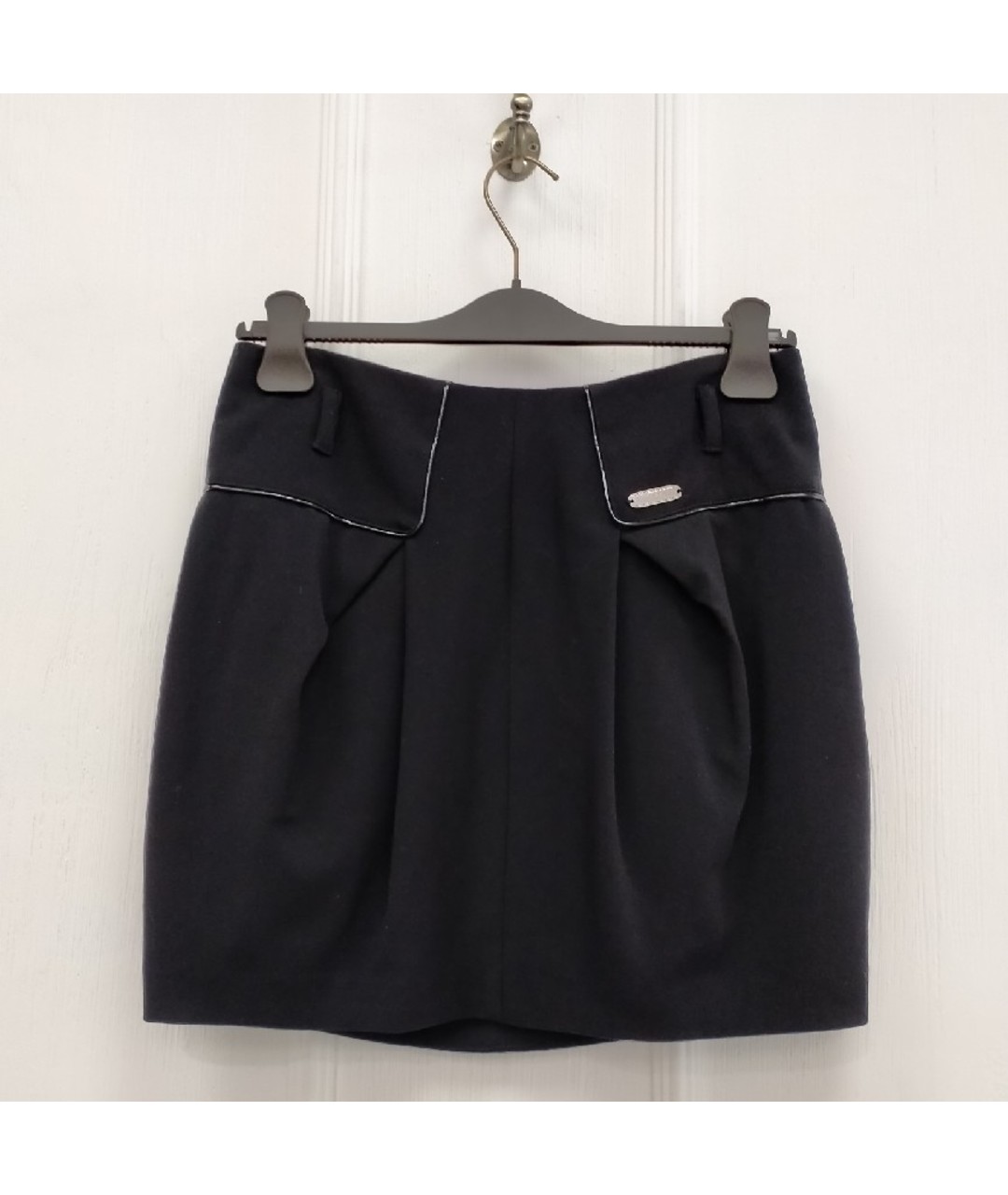 BLUGIRL Черная вискозная юбка мини, фото 8