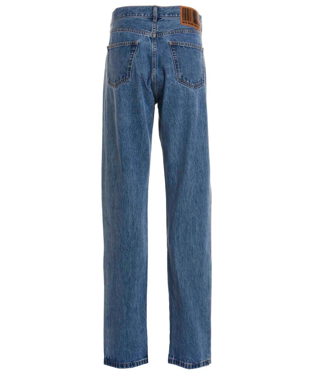 VETEMENTS Синие хлопковые прямые джинсы, фото 2
