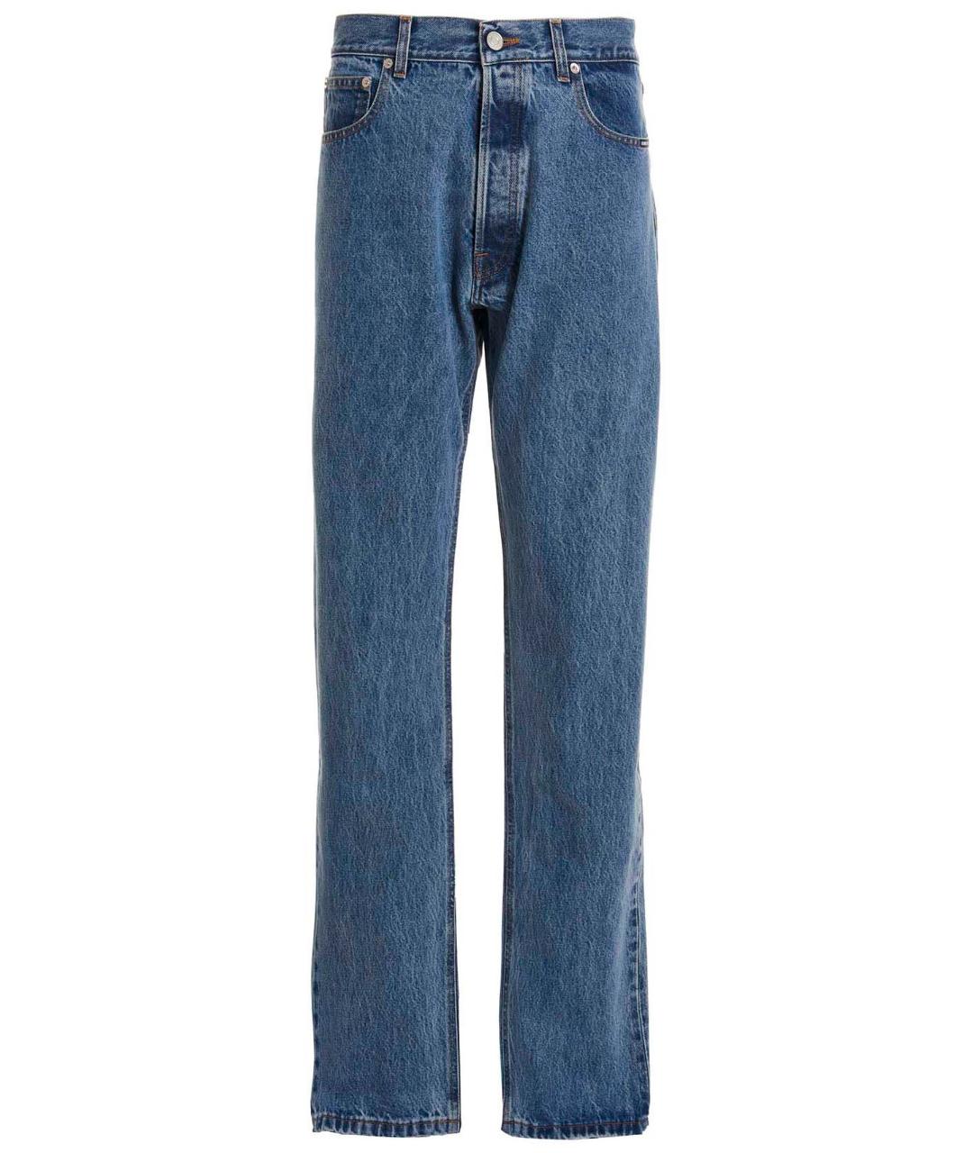 VETEMENTS Синие хлопковые прямые джинсы, фото 1