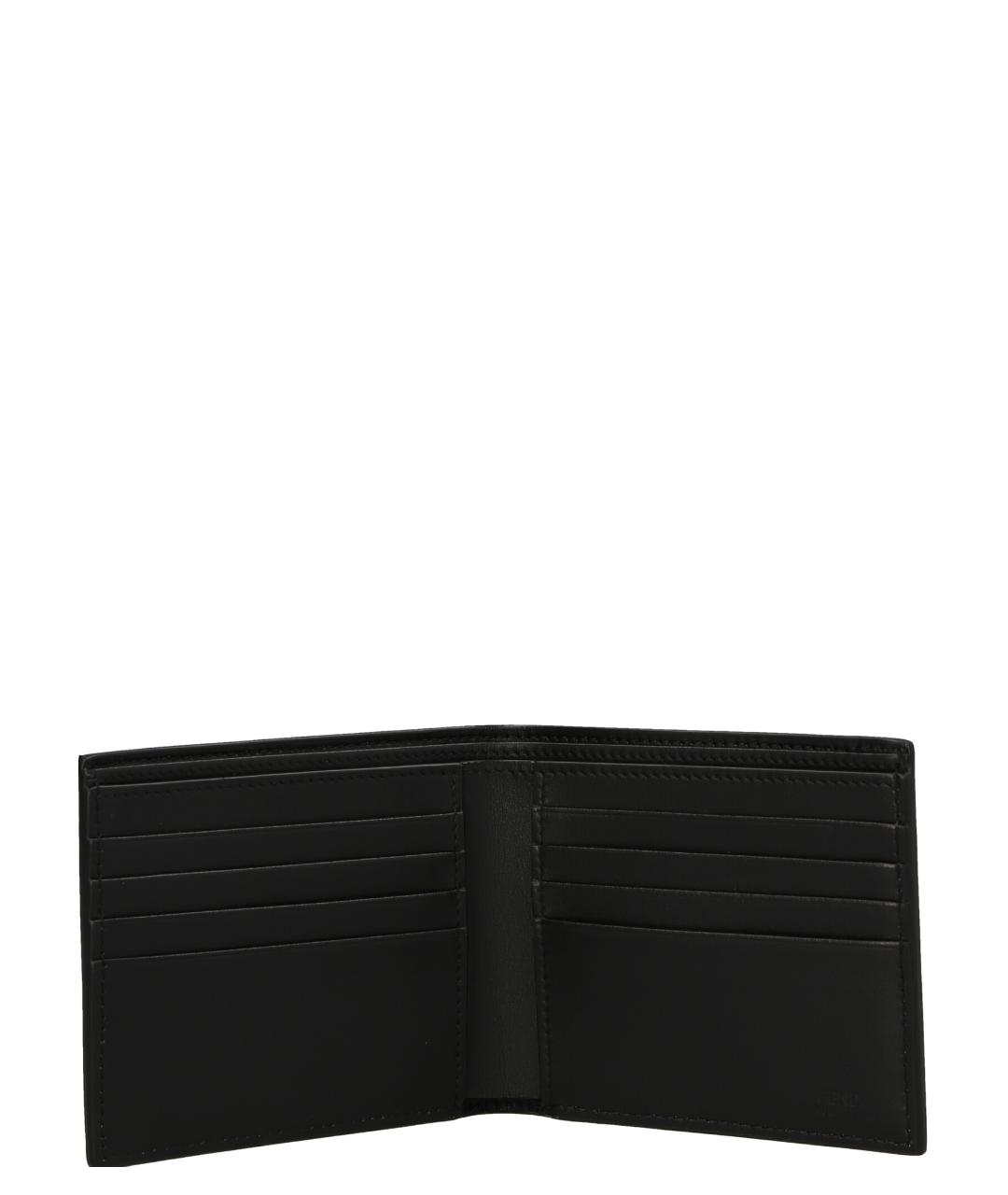 FENDI Черный кожаный кошелек, фото 3