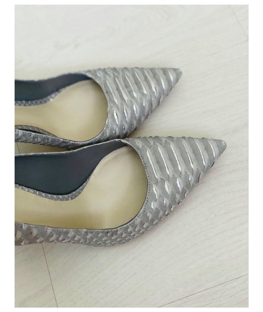 CHRISTIAN DIOR PRE-OWNED Серебряные кожаные туфли, фото 6