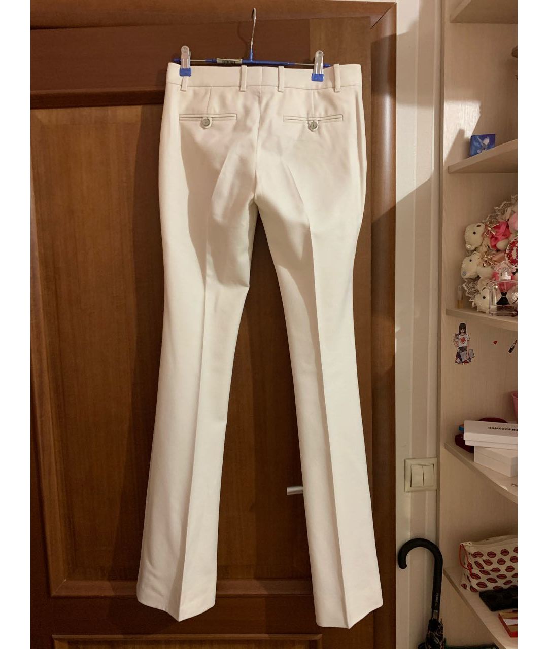GUCCI Бежевые шерстяные брюки широкие, фото 2