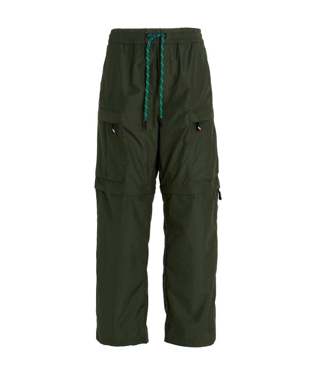 MONCLER GRENOBLE Зеленые повседневные брюки, фото 1