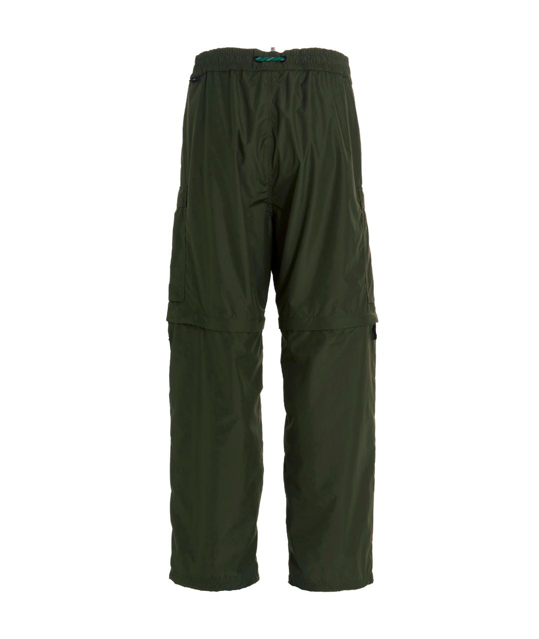 MONCLER GRENOBLE Зеленые повседневные брюки, фото 3