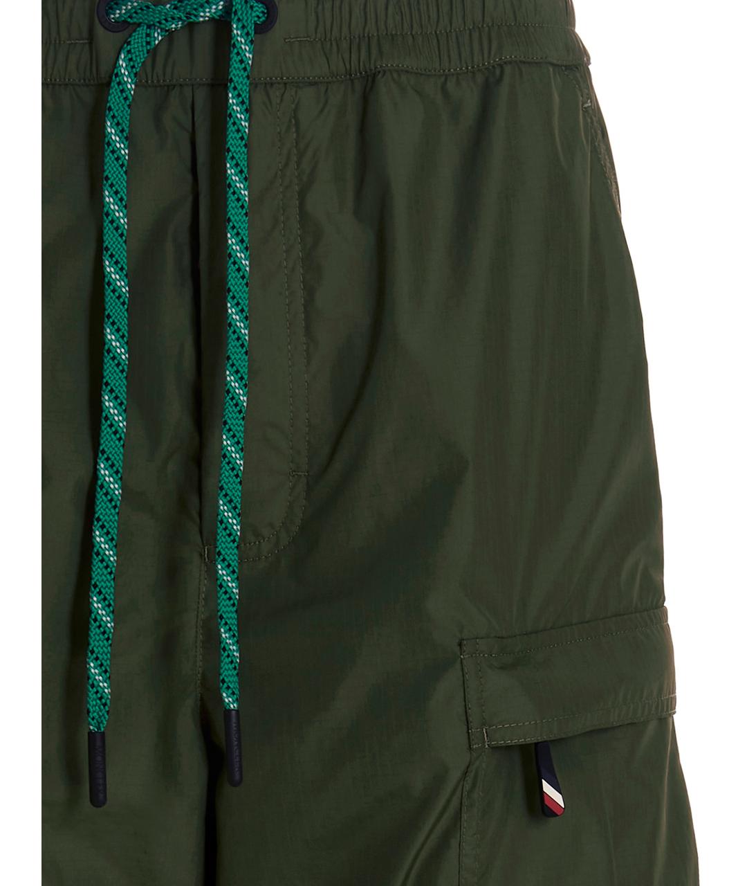 MONCLER GRENOBLE Зеленые повседневные брюки, фото 4