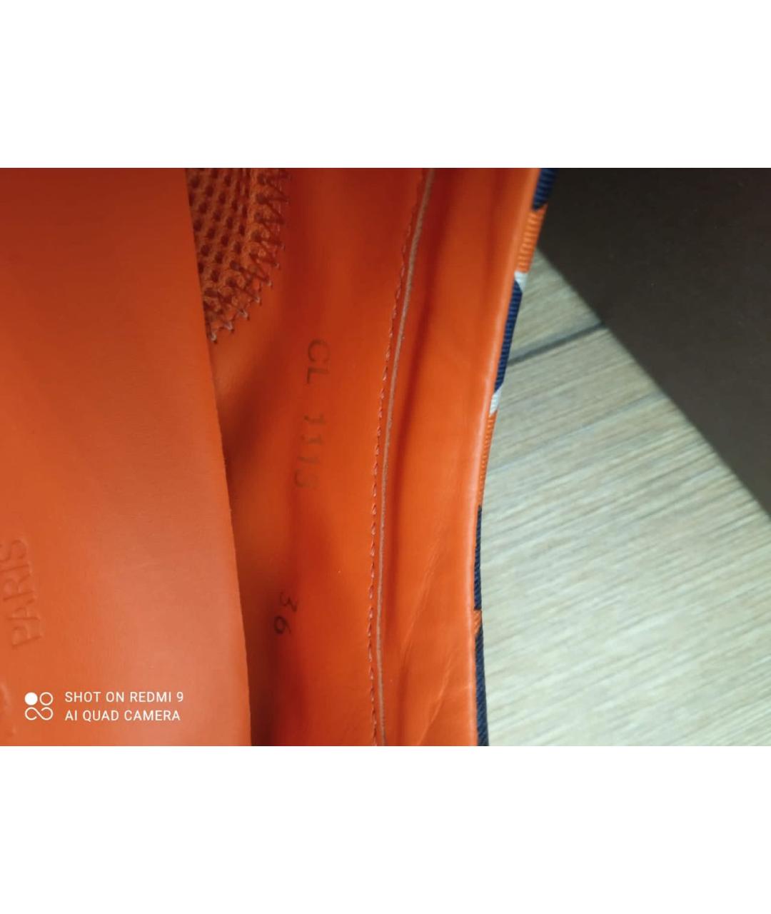 LOUIS VUITTON Оранжевое текстильные эспадрильи, фото 3