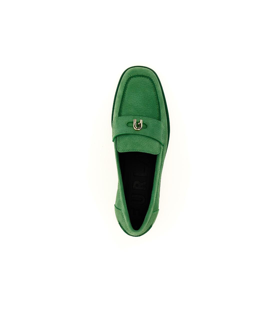 FURLA Зеленые кожаные лоферы, фото 3