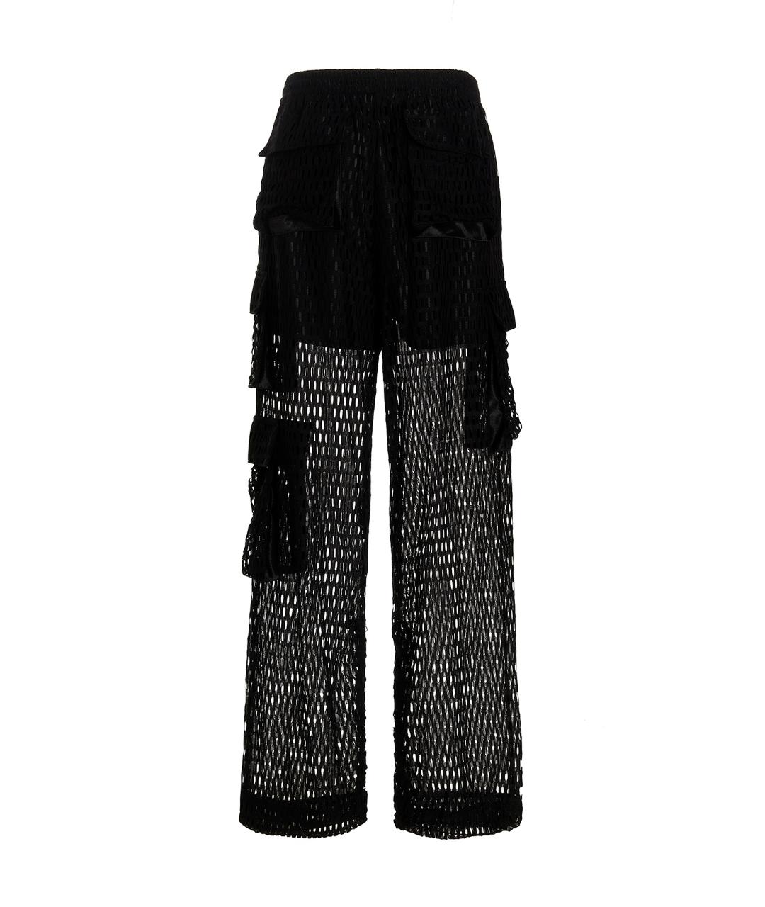 KHRISJOY Черные полиэстеровые прямые брюки, фото 2