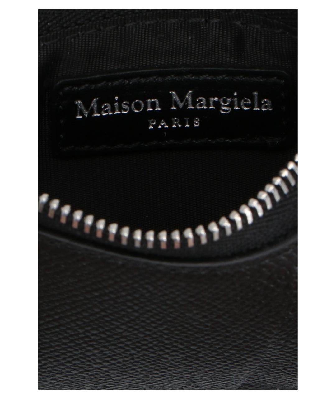 MAISON MARGIELA Черный кожаный кардхолдер, фото 3