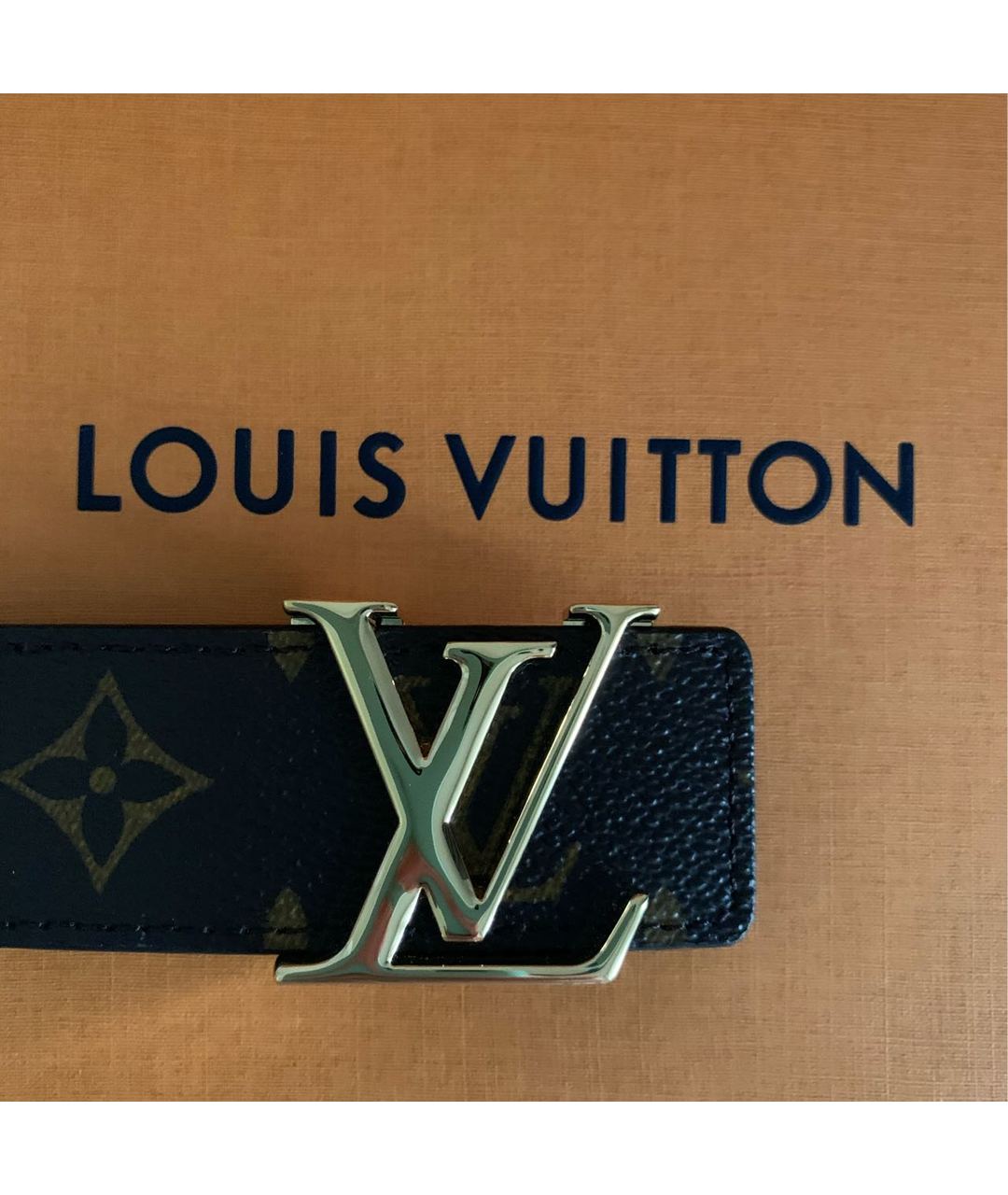 LOUIS VUITTON PRE-OWNED Коричневый кожаный ремень, фото 2