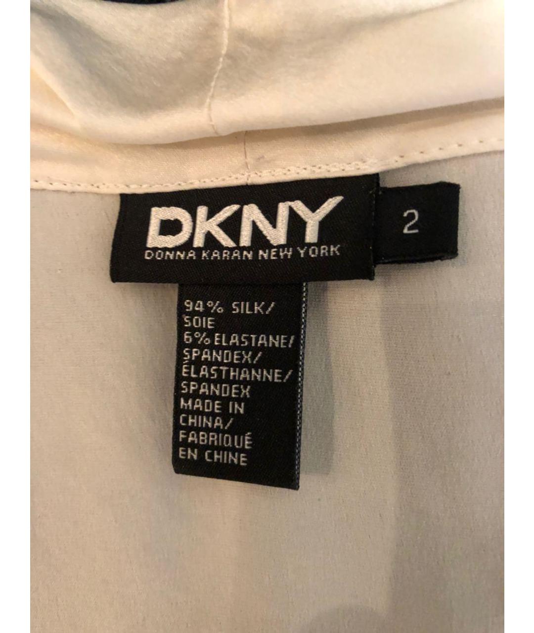 DKNY Белая шелковая рубашка, фото 6