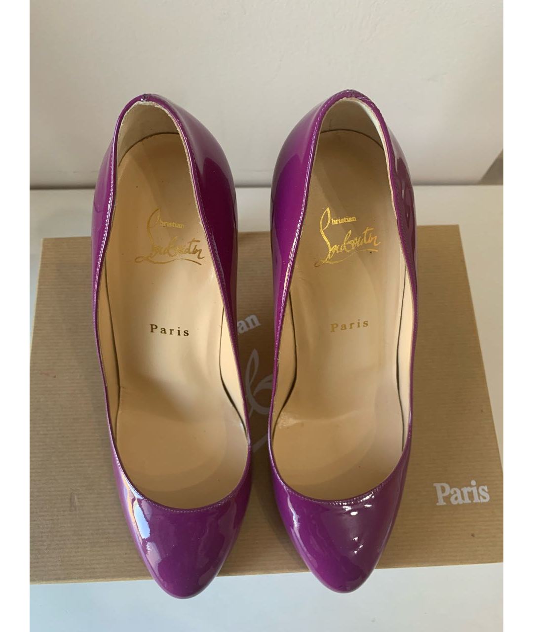 CHRISTIAN LOUBOUTIN Фиолетовые туфли из лакированной кожи, фото 3