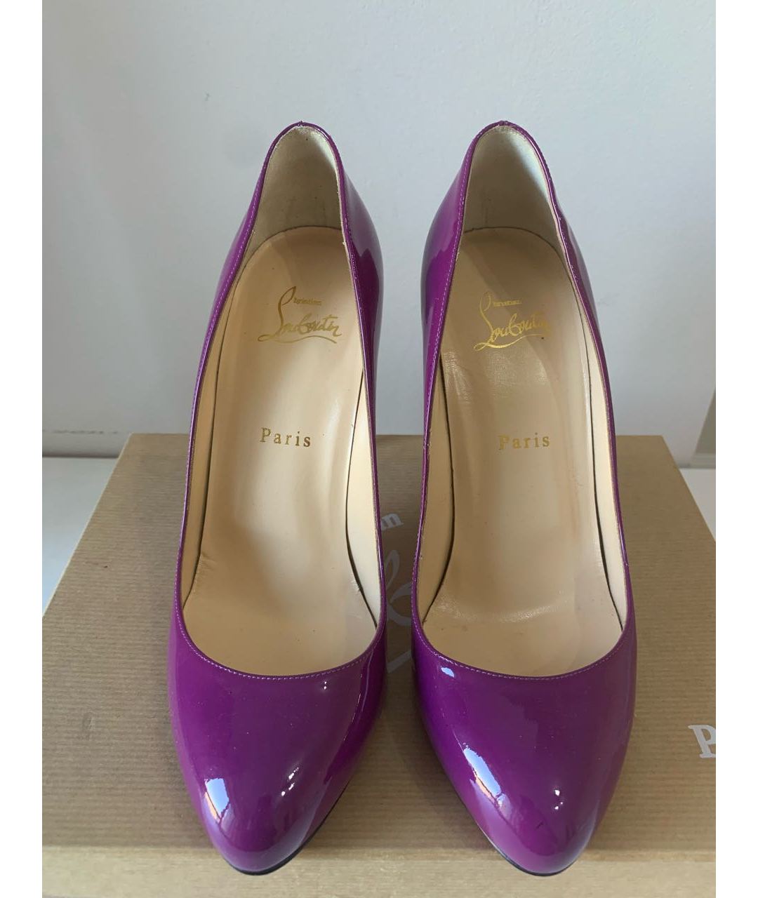 CHRISTIAN LOUBOUTIN Фиолетовые туфли из лакированной кожи, фото 2