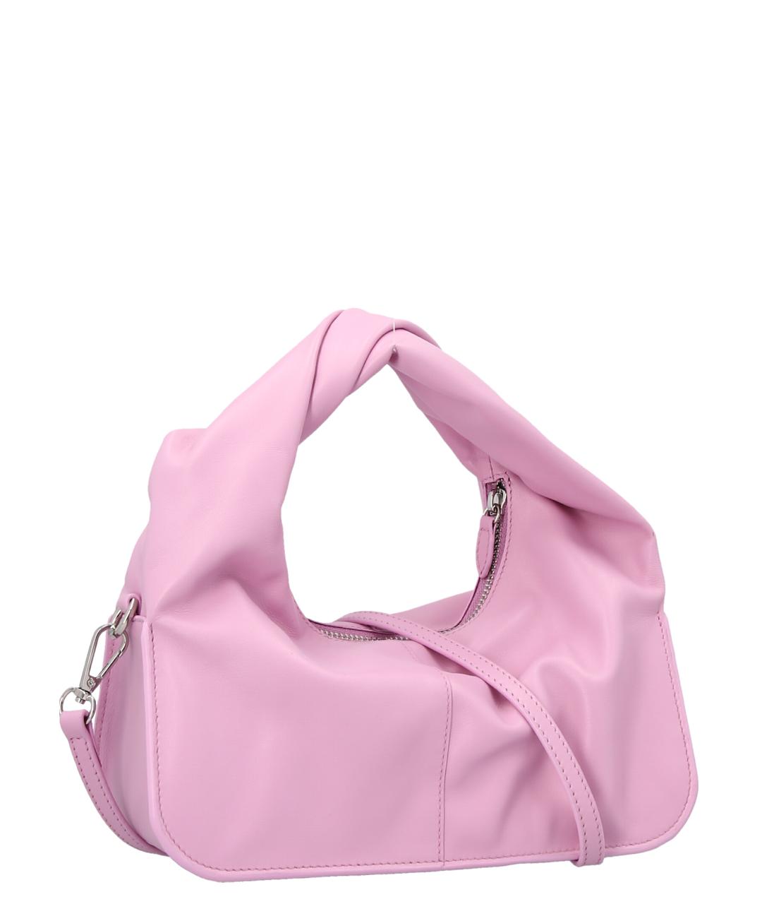 YUZEFI Розовая кожаная сумка через плечо, фото 2