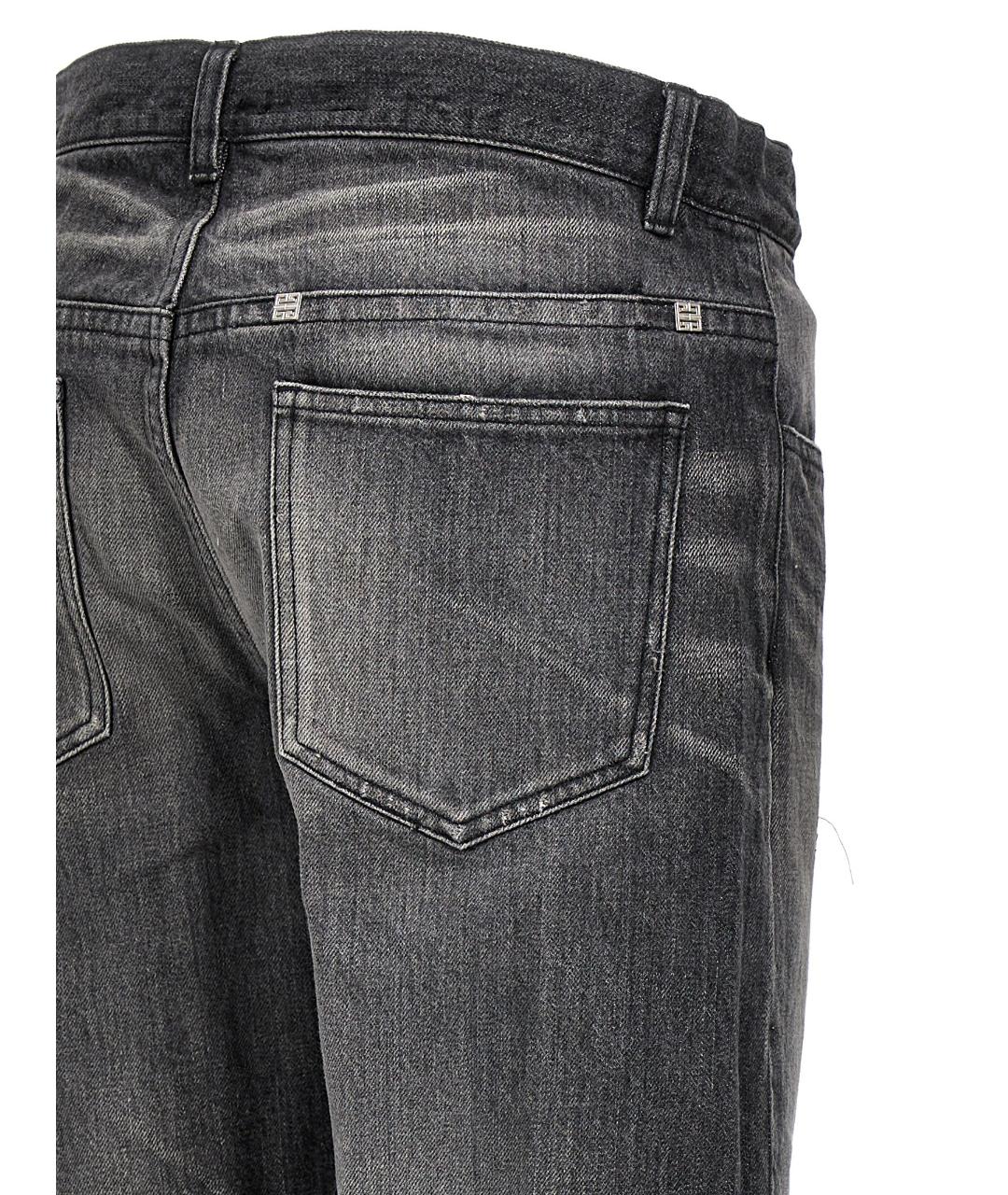 GIVENCHY Серые хлопковые прямые джинсы, фото 4