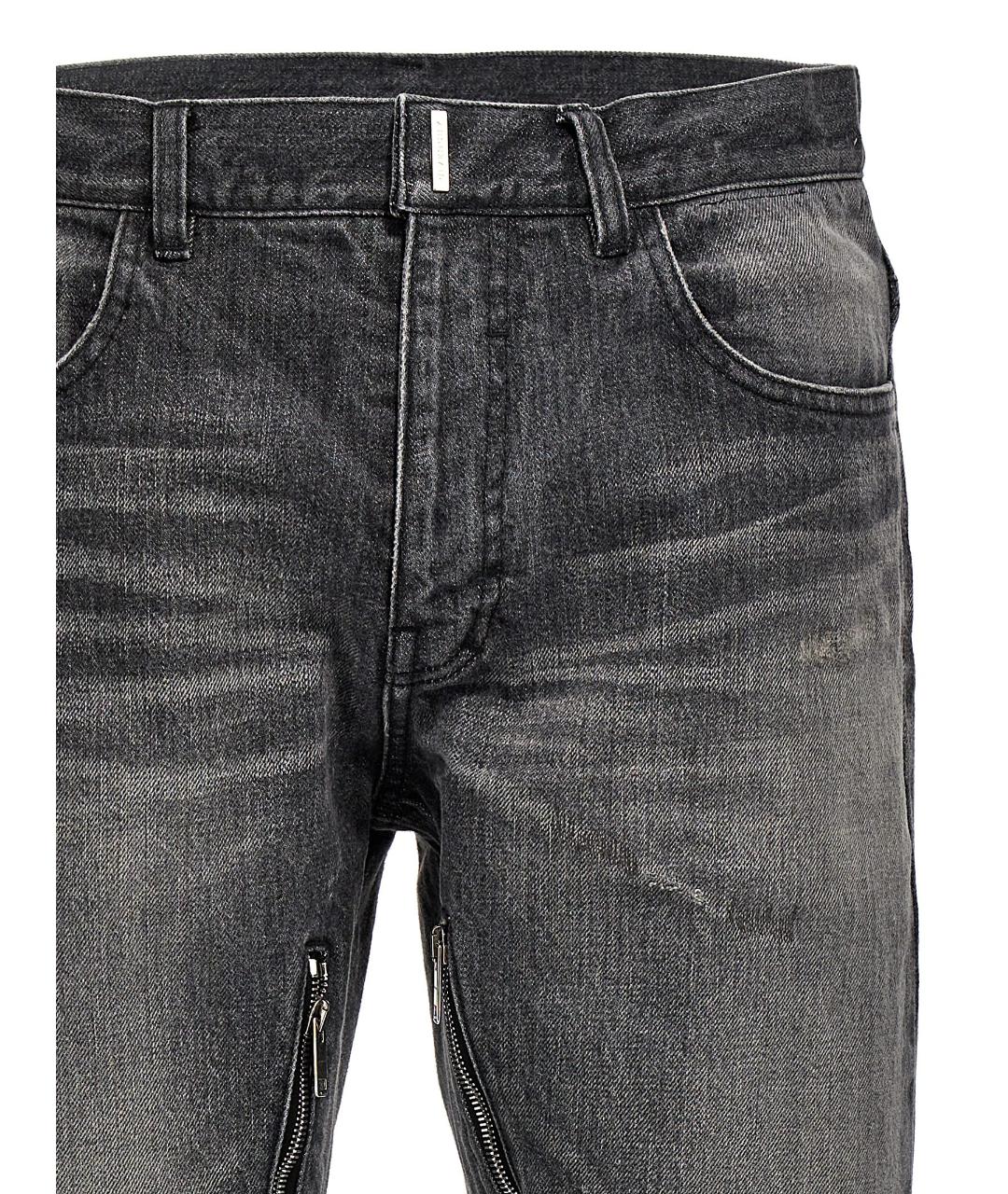 GIVENCHY Серые хлопковые прямые джинсы, фото 3