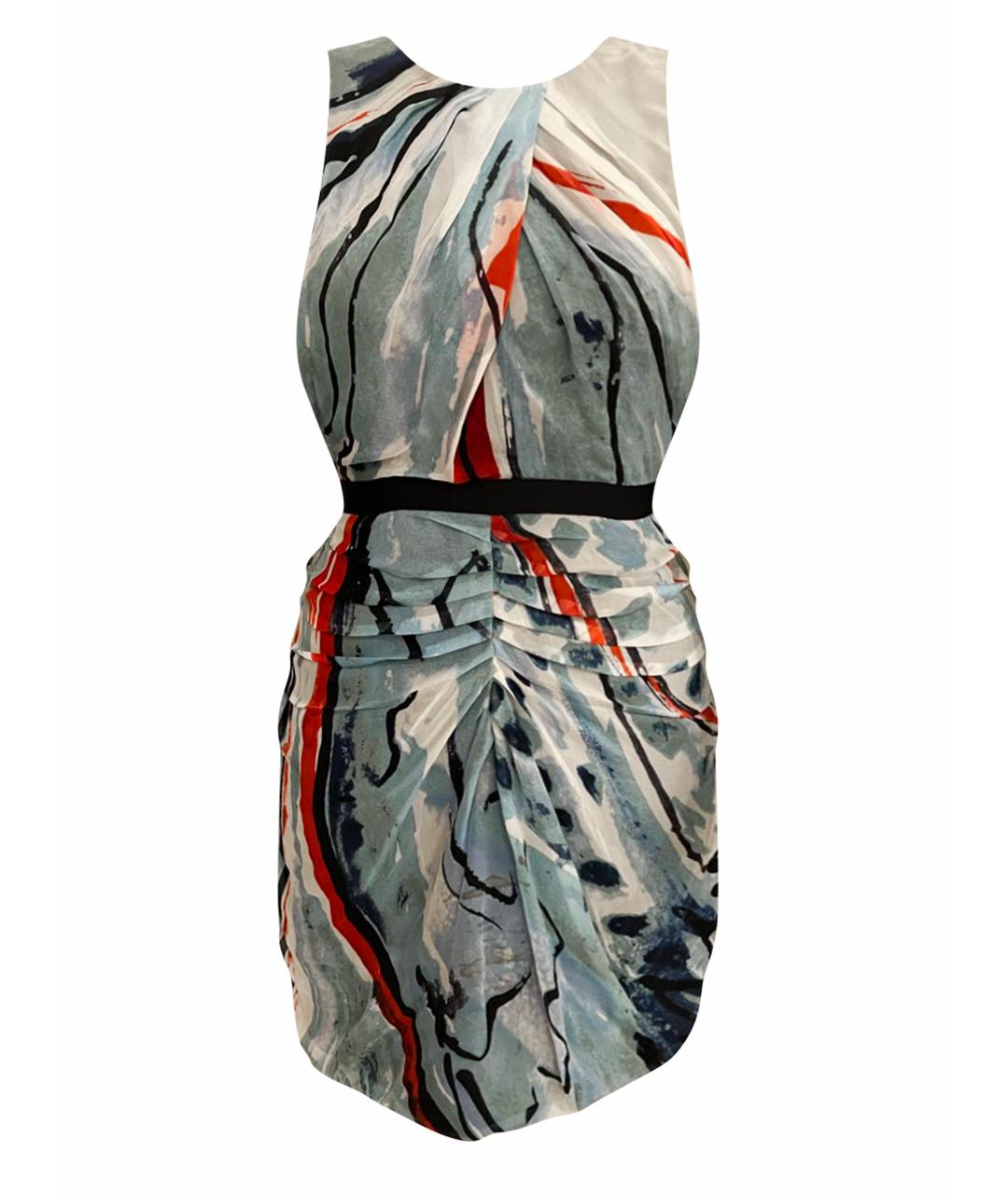 DIANE VON FURSTENBERG Мульти шелковое коктейльное платье, фото 1