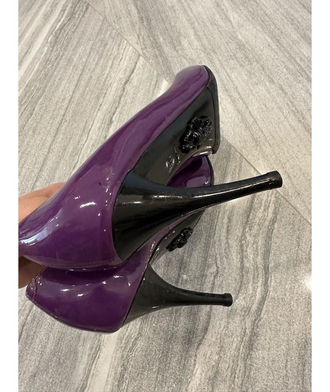 PHILIPP PLEIN Фиолетовые туфли из лакированной кожи, фото 6