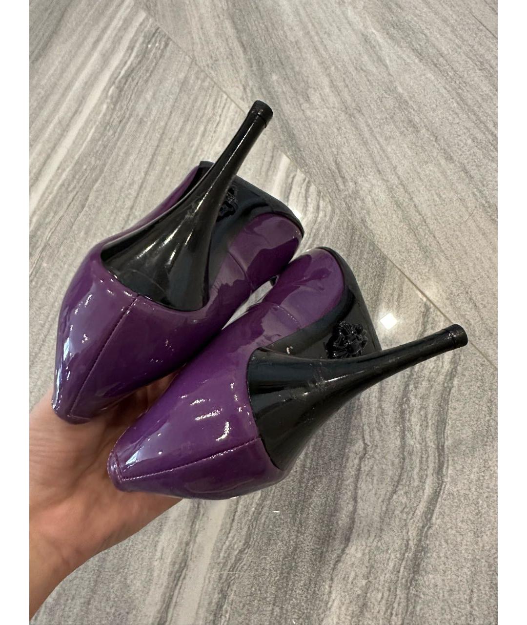 PHILIPP PLEIN Фиолетовые туфли из лакированной кожи, фото 4