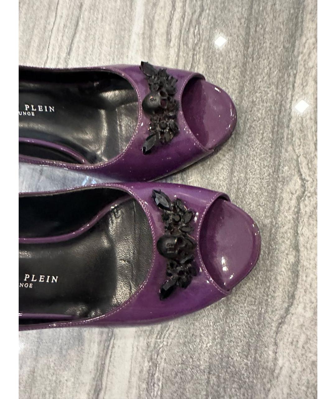 PHILIPP PLEIN Фиолетовые туфли из лакированной кожи, фото 7