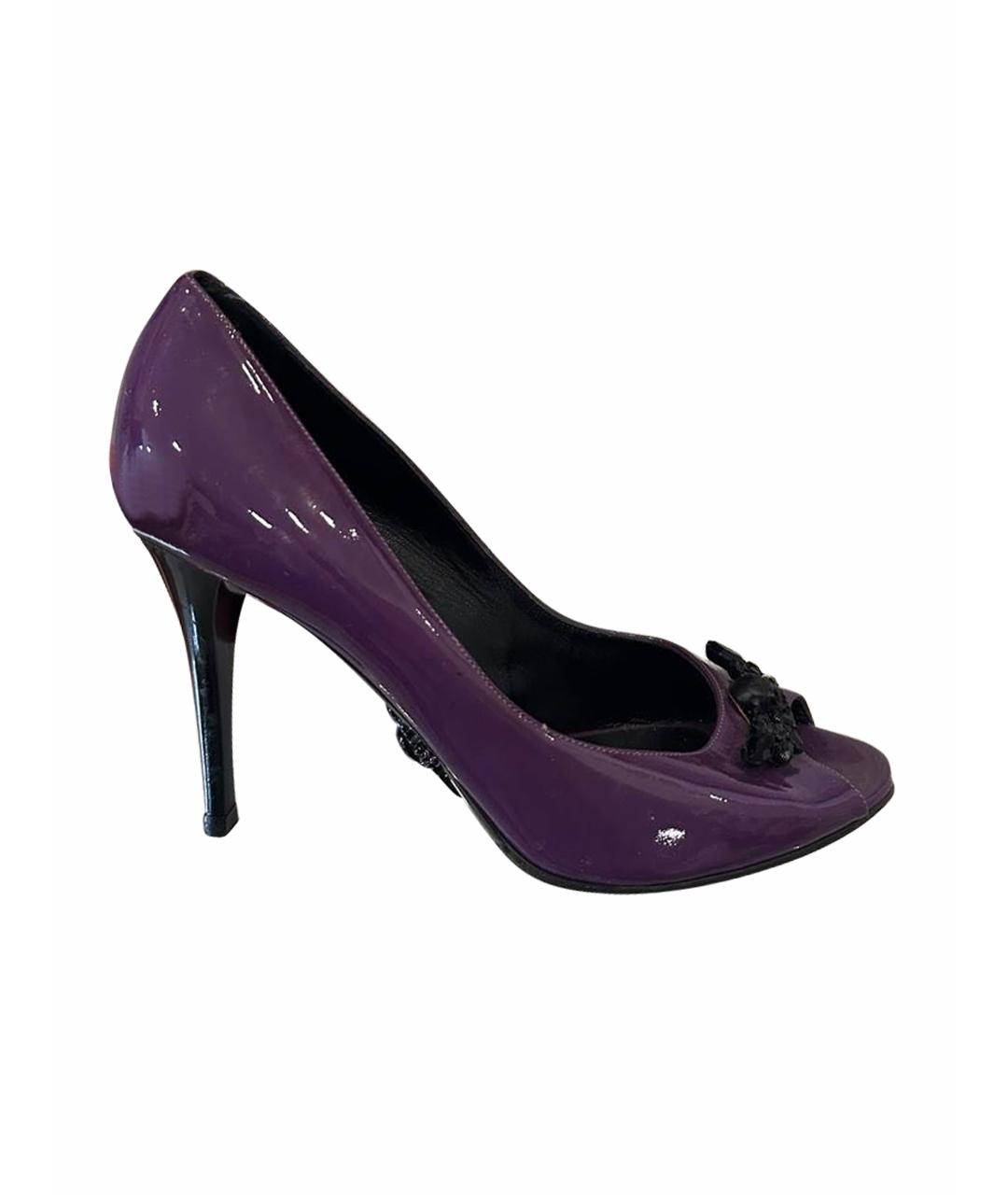 PHILIPP PLEIN Фиолетовые туфли из лакированной кожи, фото 1