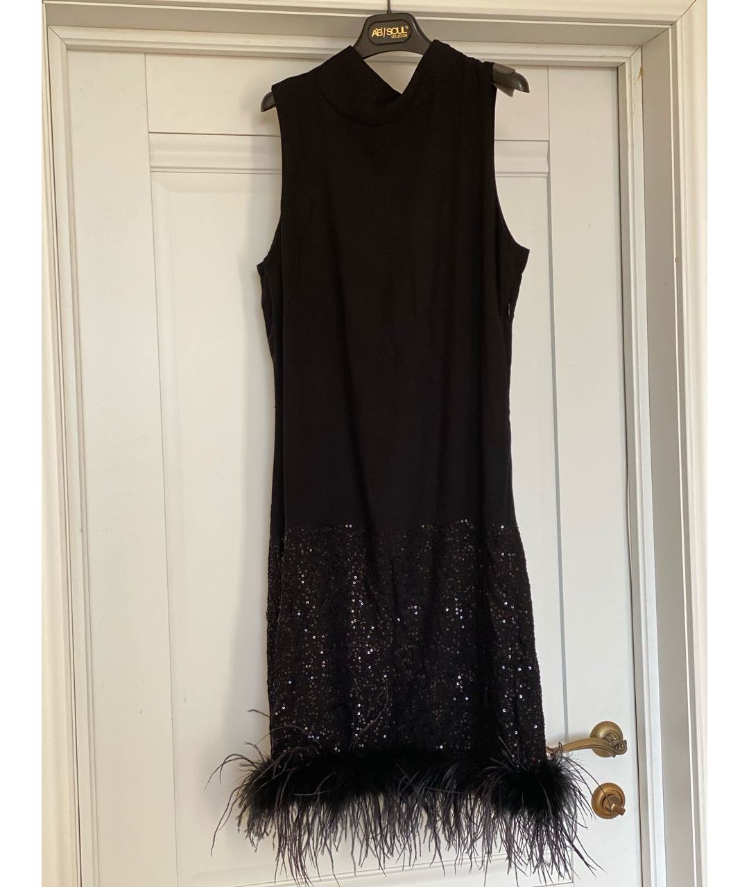 CAVALLI CLASS Черное вискозное повседневное платье, фото 6