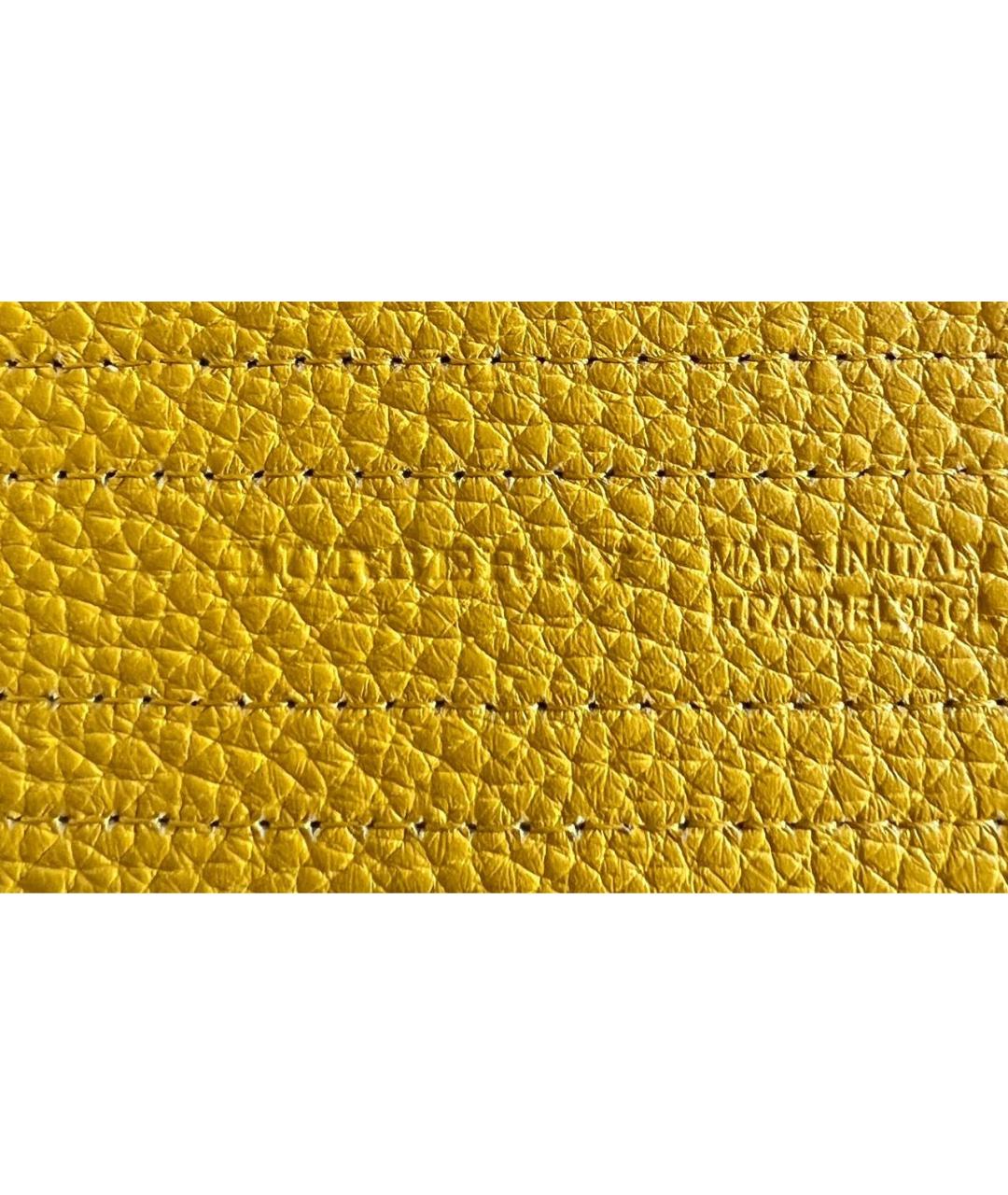 BURBERRY Желтый кожаный ремень, фото 3