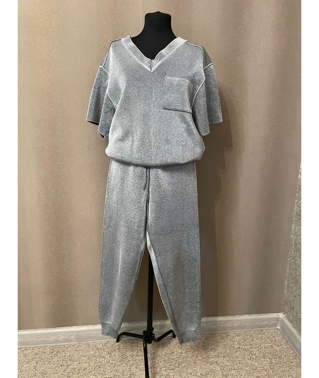 M MISSONI Серебрянный вискозный костюм с брюками, фото 4