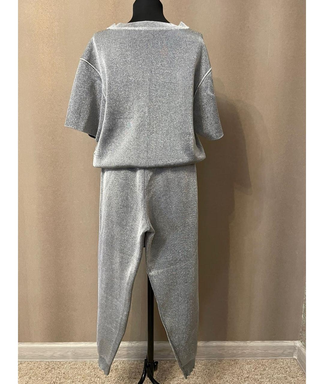 M MISSONI Серебрянный вискозный костюм с брюками, фото 5