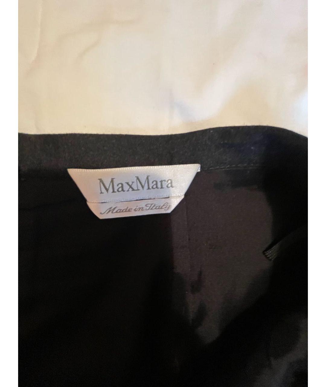 MAX MARA Черная шерстяная юбка миди, фото 4