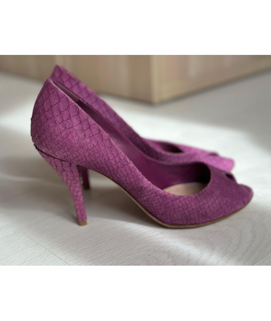 CHRISTIAN DIOR PRE-OWNED Фиолетовые кожаные туфли, фото 7
