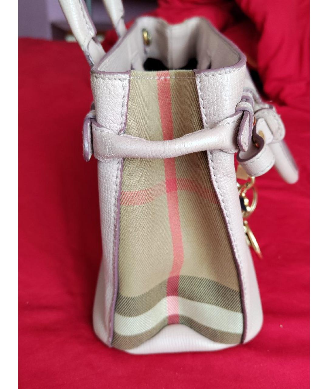 BURBERRY Кожаная сумка с короткими ручками, фото 5