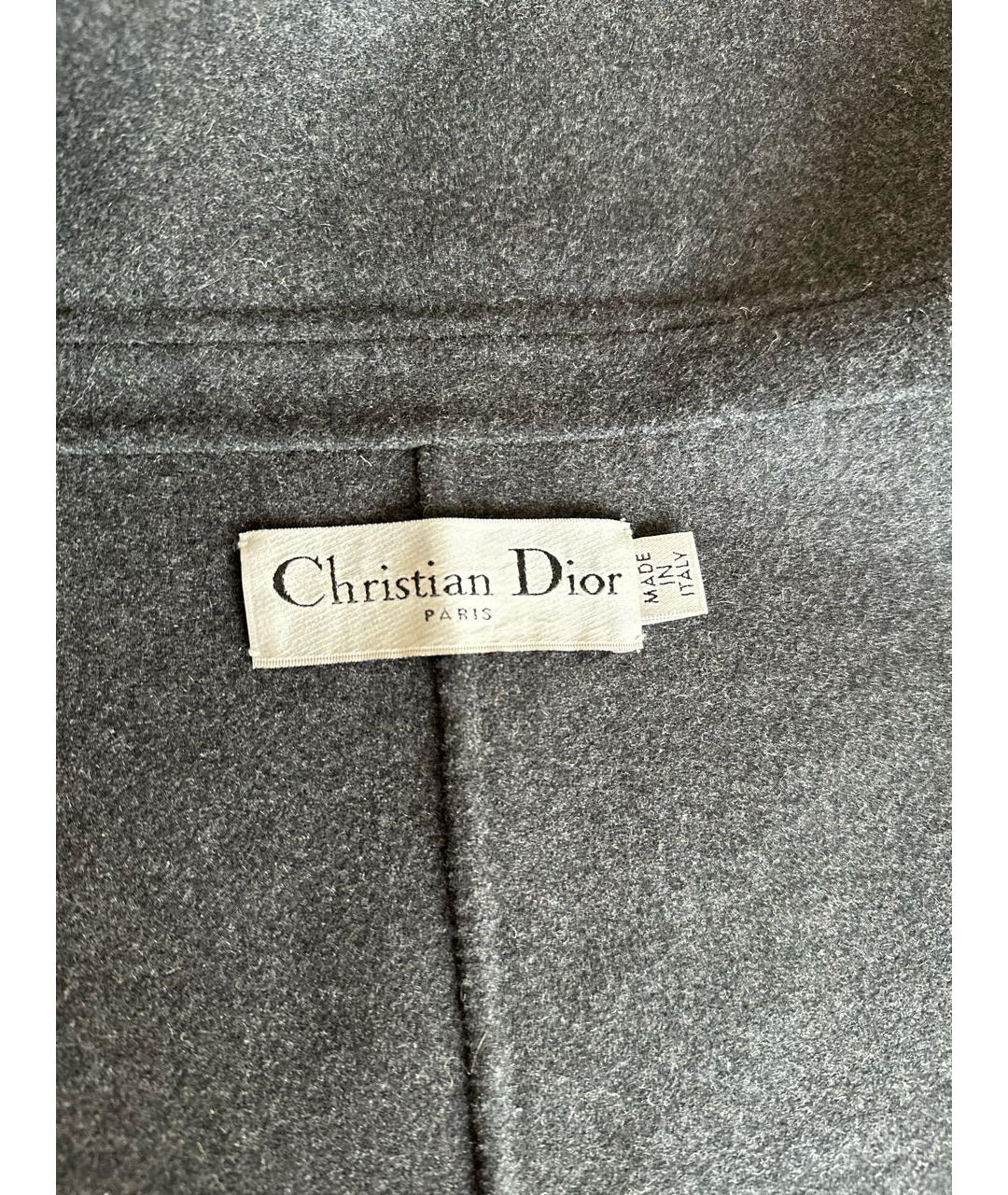 CHRISTIAN DIOR Антрацитовое шерстяное пальто, фото 6