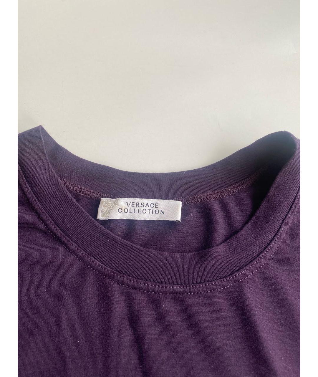 VERSACE COLLECTION Фиолетовая вискозная футболка, фото 3
