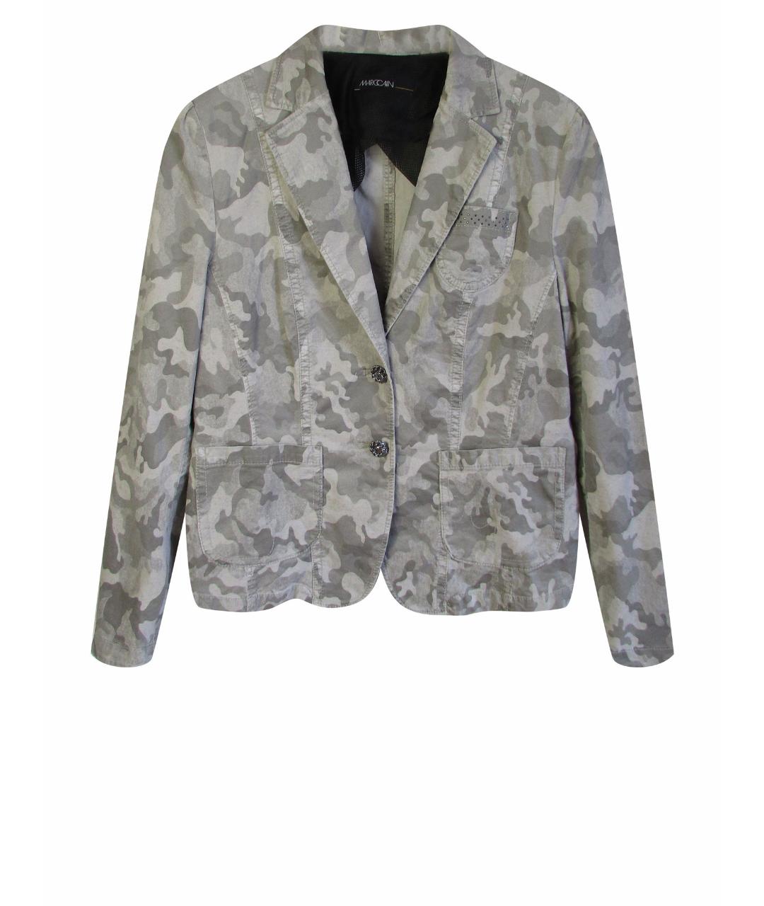 MARC CAIN Серый хлопковый жакет/пиджак, фото 1