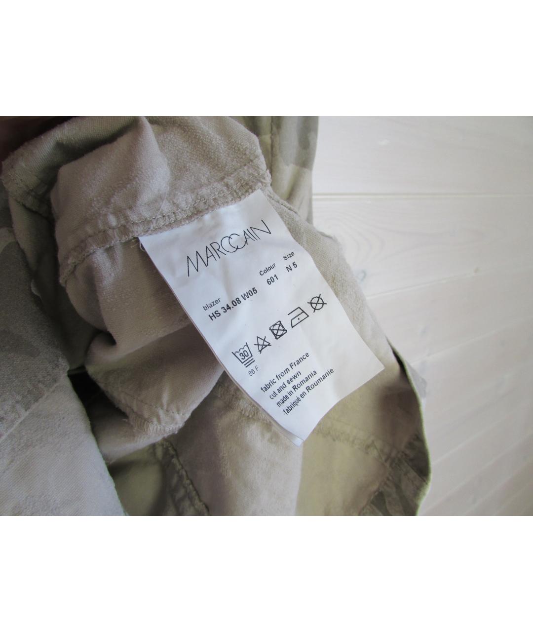 MARC CAIN Серый хлопковый жакет/пиджак, фото 5