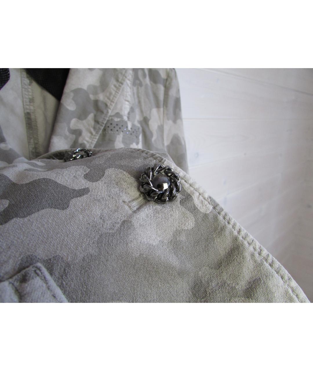 MARC CAIN Серый хлопковый жакет/пиджак, фото 3