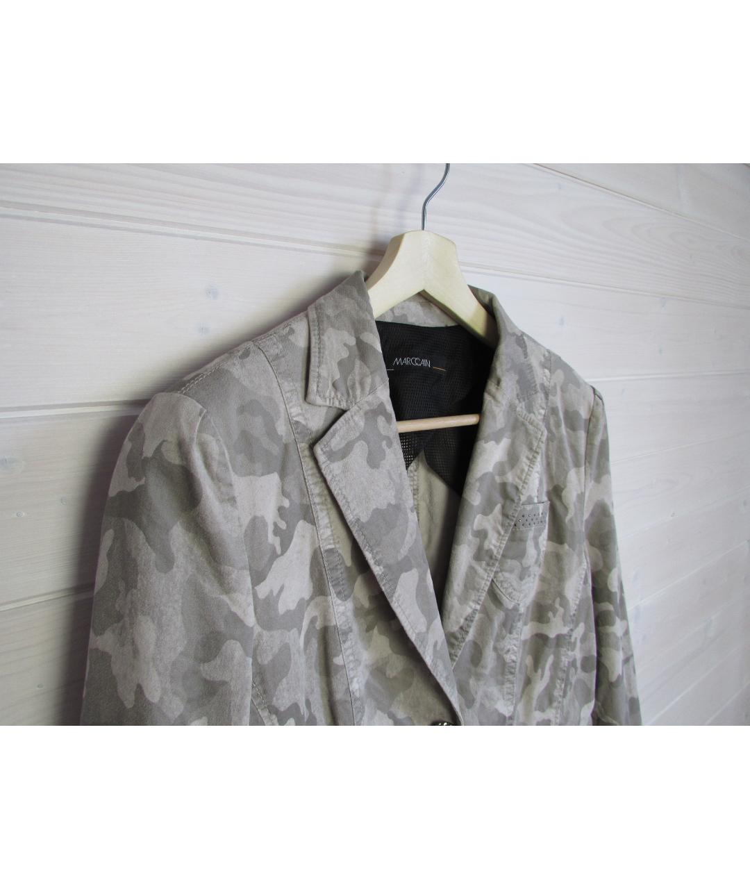 MARC CAIN Серый хлопковый жакет/пиджак, фото 2