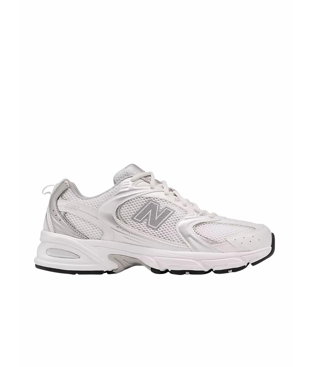 NEW BALANCE Серебряные текстильные кроссовки, фото 1