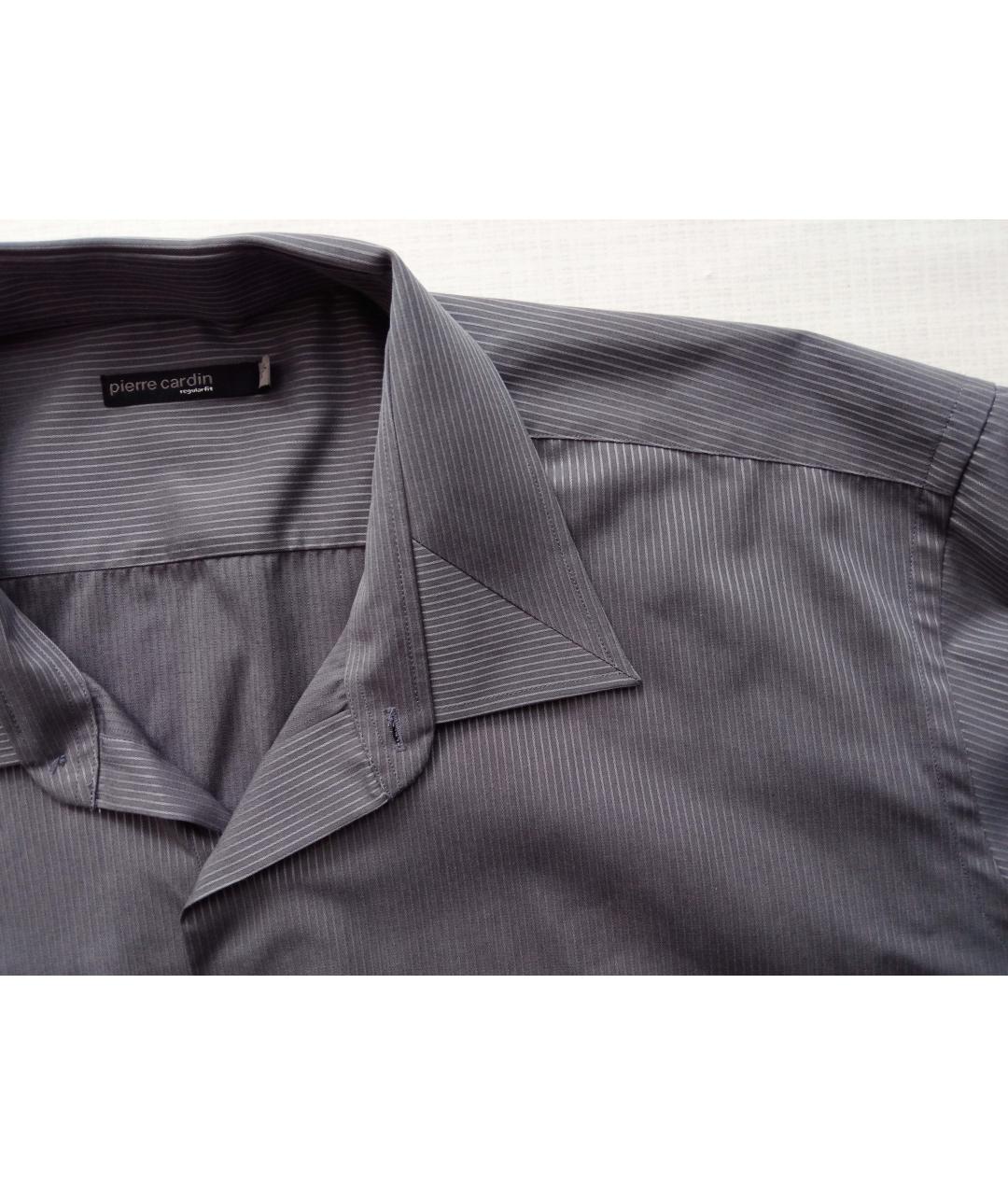 PIERRE CARDIN Серая хлопко-полиэстеровая классическая рубашка, фото 6