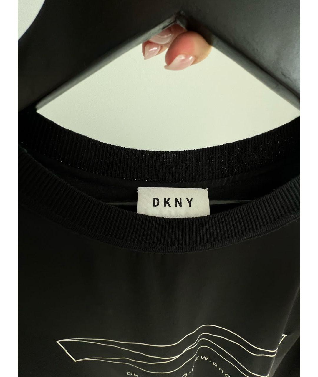 DKNY Черная полиэстеровая футболка, фото 3