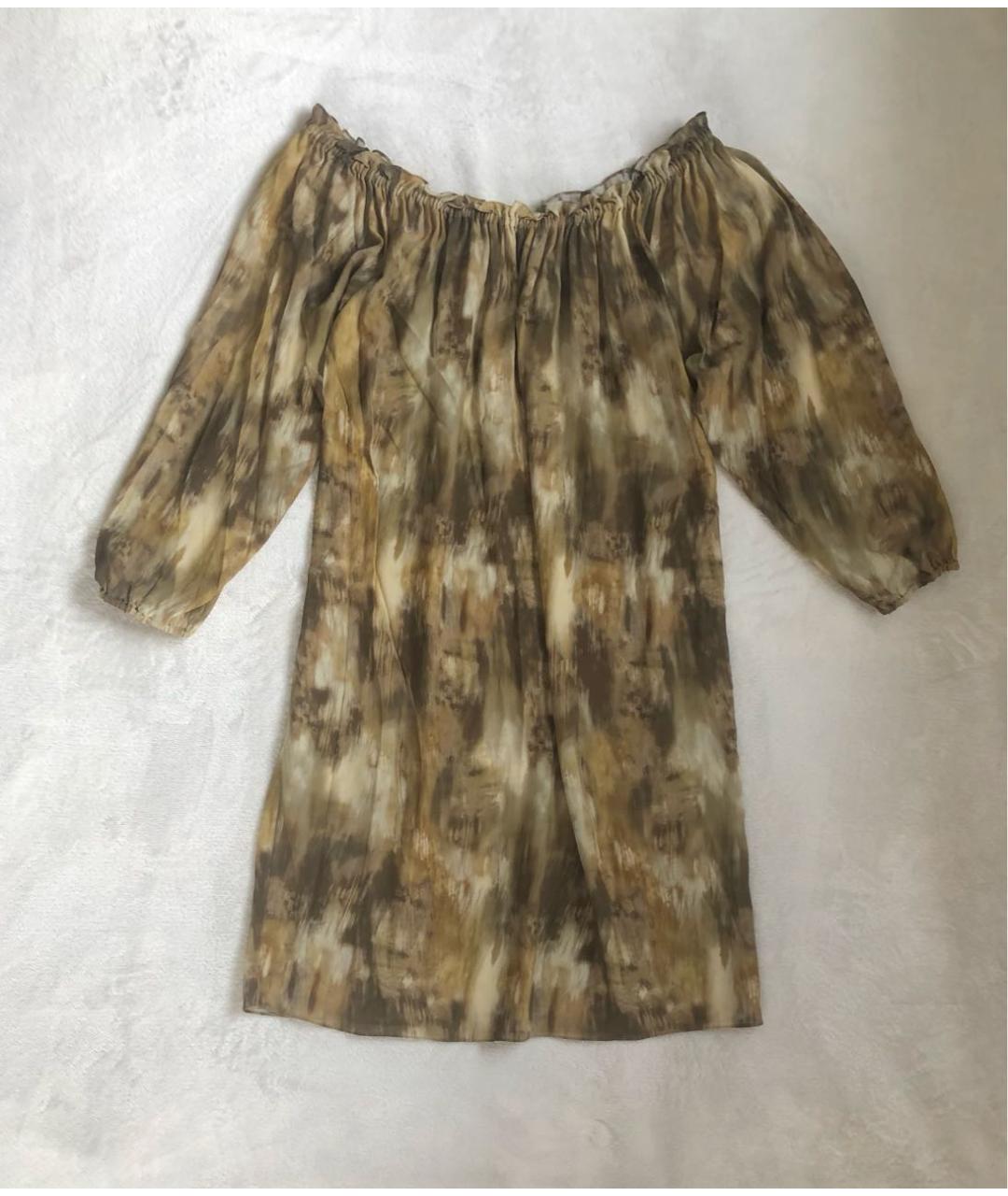 MICHAEL KORS Мульти шелковое повседневное платье, фото 5