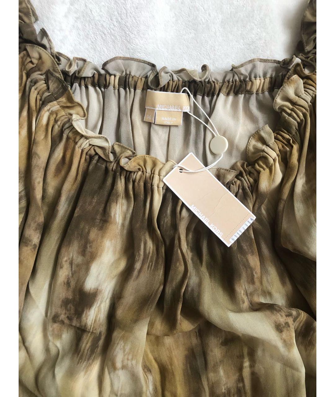 MICHAEL KORS Мульти шелковое повседневное платье, фото 3