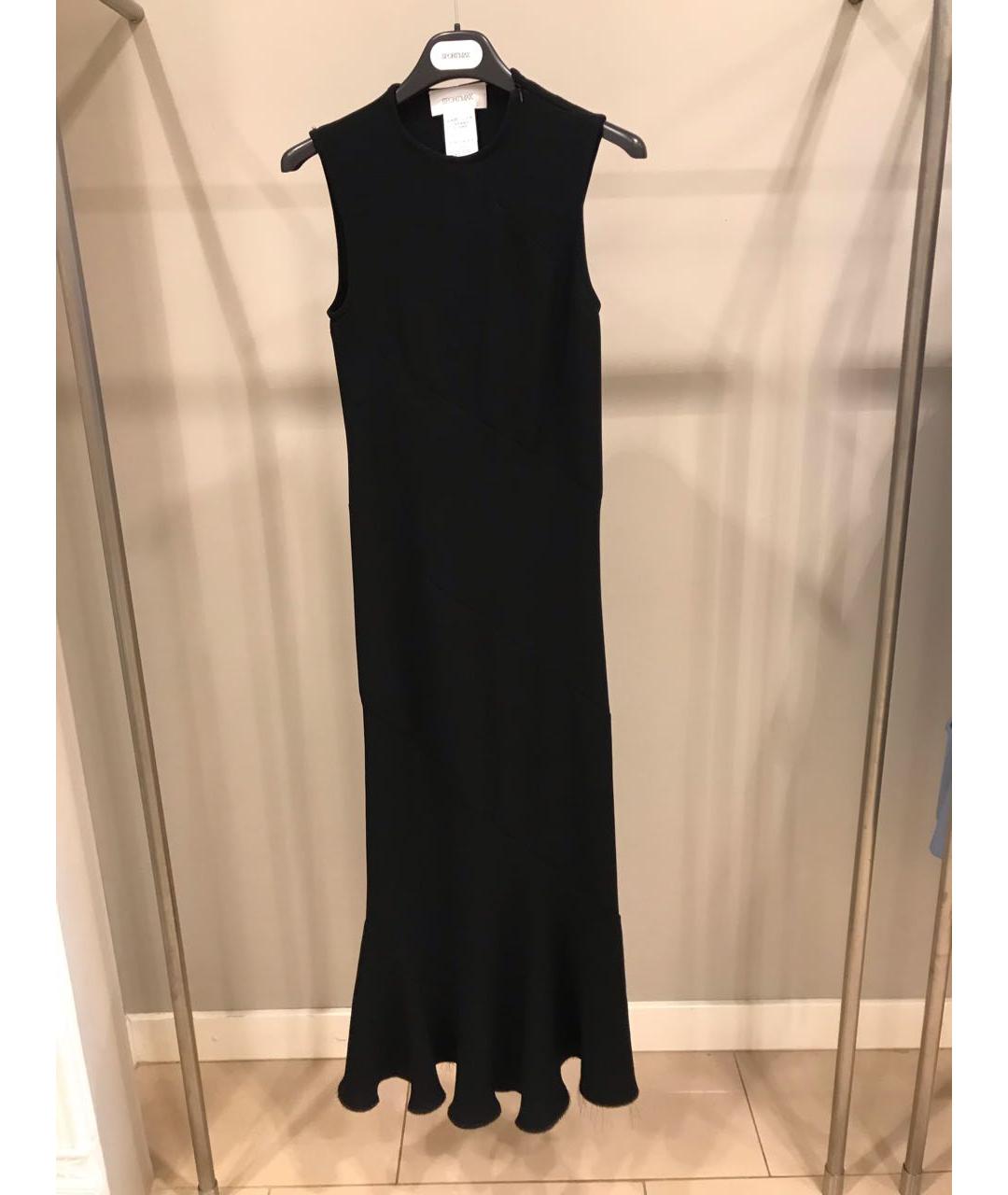 SPORTMAX Черное полиэстеровое коктейльное платье, фото 5