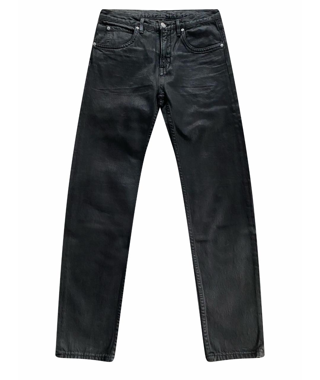 HELMUT LANG Антрацитовые хлопковые джинсы, фото 1