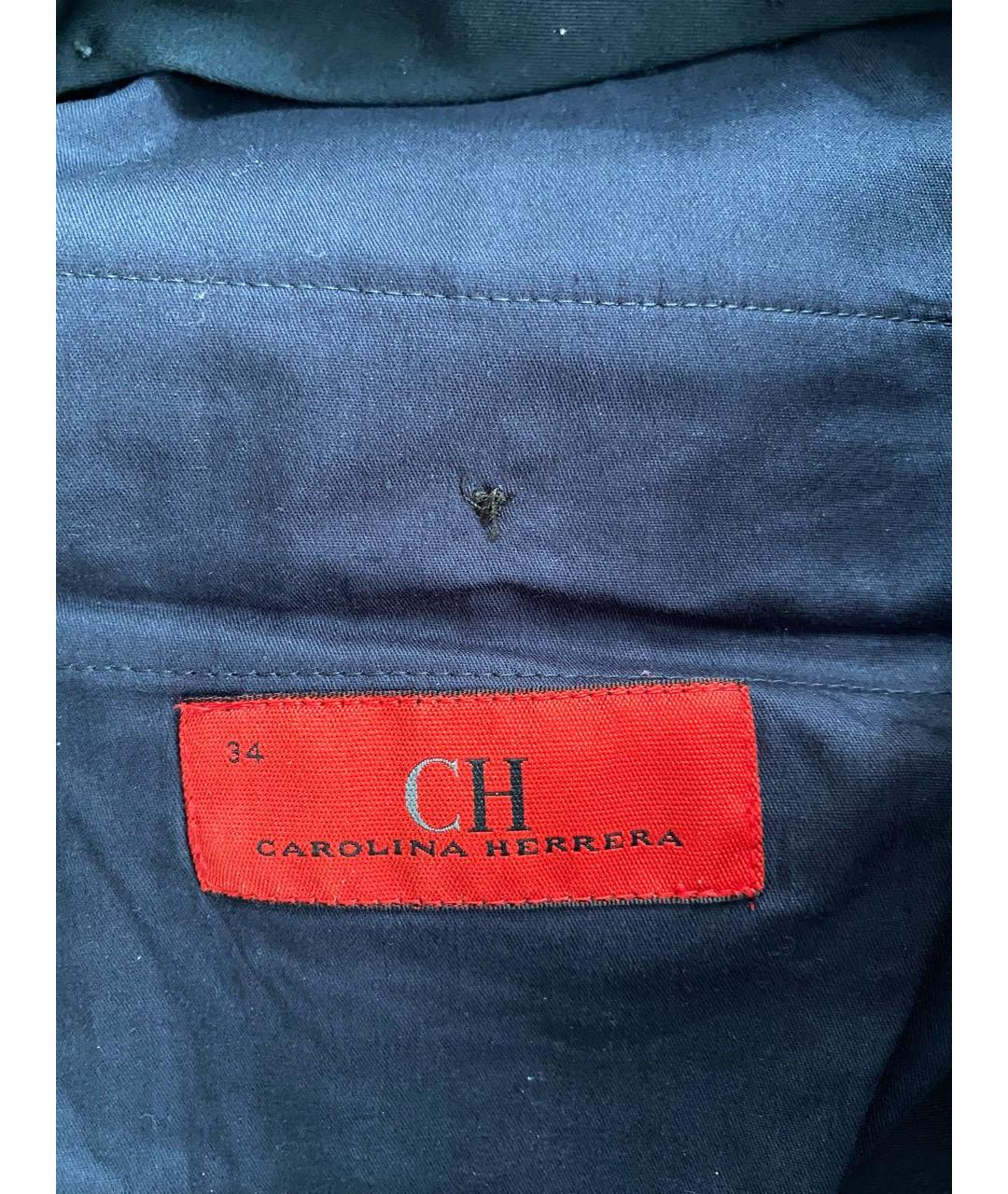 CH CAROLINA HERRERA Темно-синие шерстяные повседневные брюки, фото 2